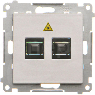 SIMON55 aluminium mat Gniazdo światłowodowe