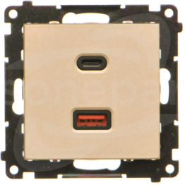 Simon55 C+A 30W szampański mat Ładowarka USB podwójna