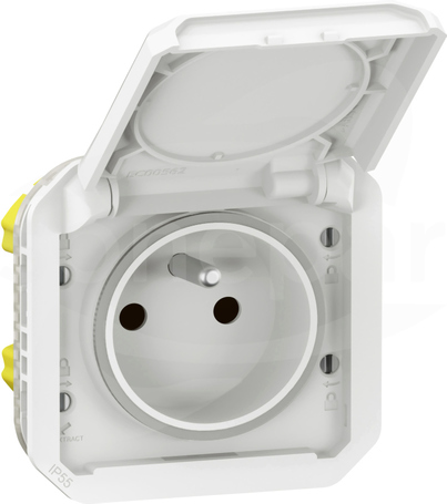 NOWE PLEXO 2P+Z IP55 biały Gniazdo