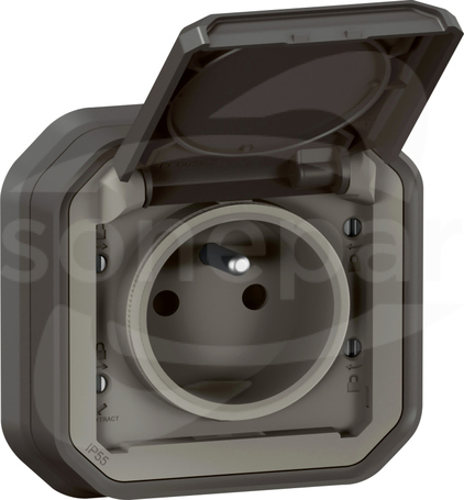 NOWE PLEXO 2P+Z 16A 250V antracyt Gniazdo