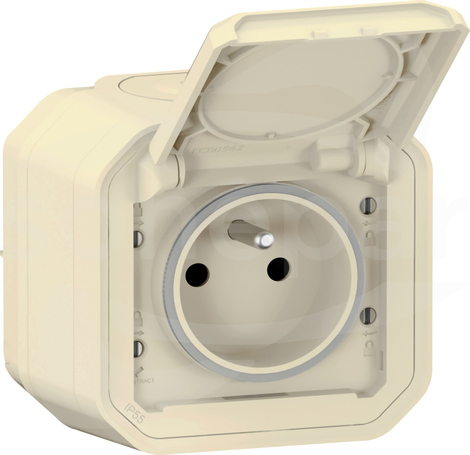 NOWE PLEXO 2P+Z 16A 250V piaskowe Gnizzdo