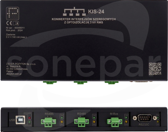 USB-RS232/RS485/M-Bus Konwerter interfejsów szeregowych