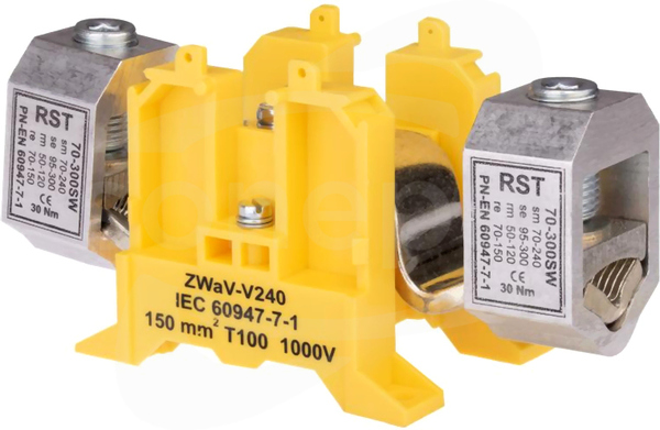 ZWaV-V240 żółty Złączka 1-torowa