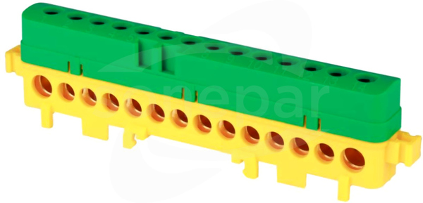 LPI-14 14x16mm2 ziel/żółty Listwa przyłączeniowa izol.