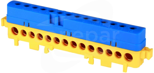 LPI-14 14x16mm2 nieb/żółty Listwa przyłączeniowa izol.