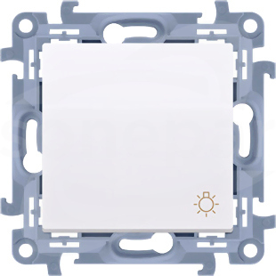 SIMON10 10AX IP/20/IP44 biały Przycisk światło