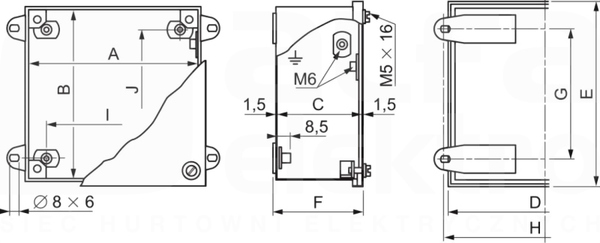 OBUDOWA 250x25x100 +PŁYTA OBUDOWA 250x25x100 +PŁYTA metalowa