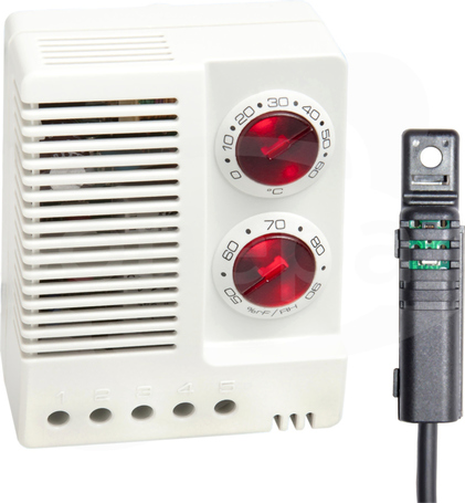 ETF 012 24-48VDC 0-60st.C 50-90%RH 2m Higroterma elektroniczna