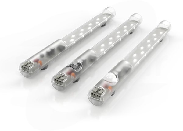 LED 025M 24-240V AC/DC 4,5W/560Lm Lampa z mocowaniem śrubowym i klipsowym, czujnik ruchu