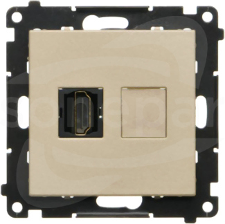 Simon 55 Gniazdo szampański mat Gniazdo HDMI