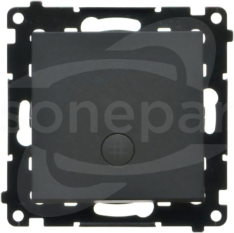 SIMON55 10AX czarny mat LED Łącznik krzyżowy z podświetleniem