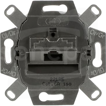 0218/11-101 Cat 6a RJ45 Wkładka podtynkowa z płyta montażowa