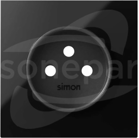 SIMON100 1-krotny gniazdo czarny Panel