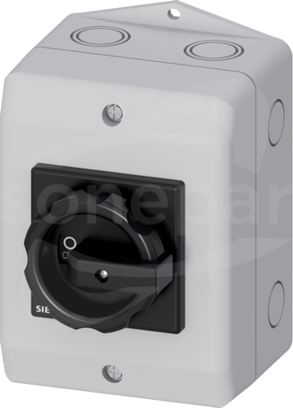 SENTRON 3P 16A IP65 czarny Rozłącznik główny w obud.