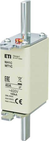 WT/NH-1C gF 40A 400V Wkładka topikowa szybka