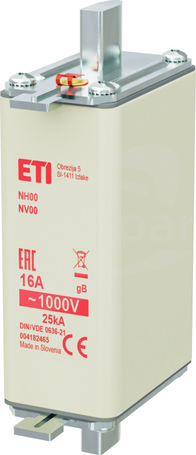 NH00/78 16A gB 1000V Wkładka bezpiecznikowa