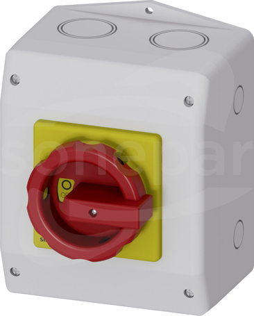 SENTRON 3P 63A IP65 czerwony/żółty Rozłącznik główny/awaryjny w obud.