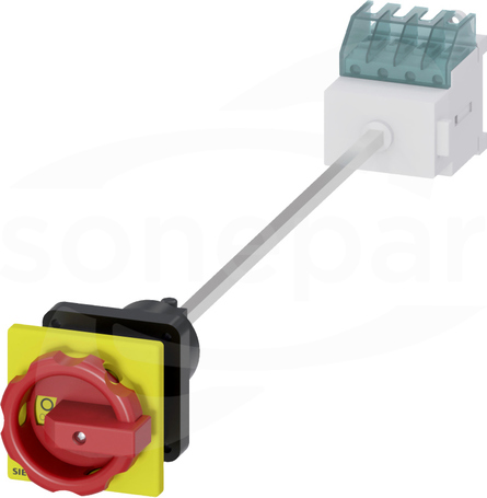 SENTRON 3P 16A czerwony/żółty Rozłącznik główny/awaryjny