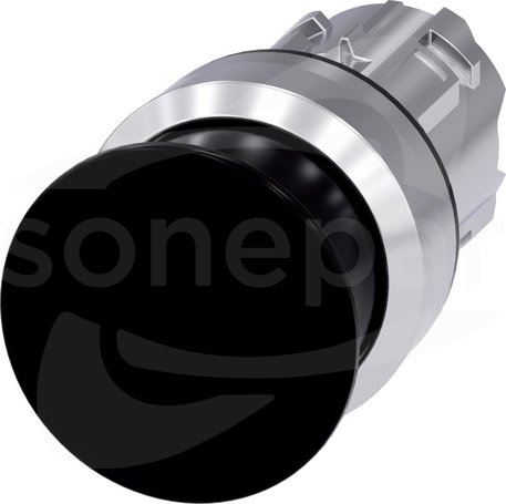 SIRIUS ACT 22mm z samop.czarny Przycisk grzybkowy metal