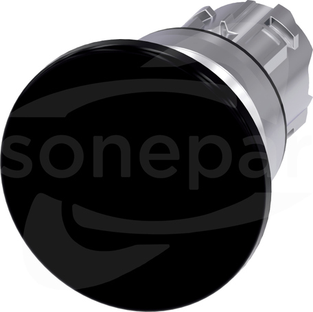 SIRIUS ACT 22mm z samop.czarny Przycisk grzybkowy metal