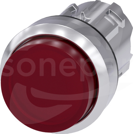 SIRIUS ACT 22mm z samop.czerwony Przycisk wystający podśw.metal