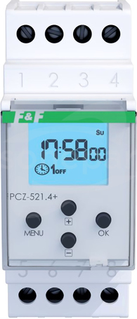PCZ-521.4-PLUS 1-kan. Zegar sterujący