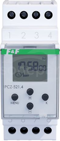 PCZ-521.4 24-264VAC/DC 16A Zegar programowalny tygodniowy