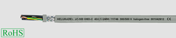 OZ-500 HMH-C 2x0,5 /500V nr Przewód giętki bezhalogenowy ekranowany