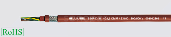 HELUTHERM SIHF-C-Si 10G1,0 /500V Przewód wysokotemperaturowy ekranowany