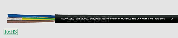 HELUTHERM SIHF UL/CSA 5G1 /500V Przewód wysokotemperaturowy