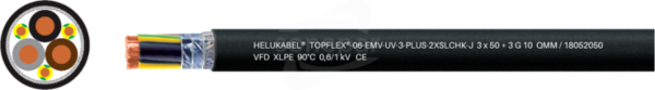 TOPFLEX-06-EMV-UV-3-PLUS-2XSLCHK-J 3x2,5+3G0,5 Przewód falownikowy