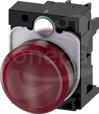 SIRIUS ACT 22mm 24VAC/DC czerwony Lampka sygnalizacyjna+bl.LED tworzywo