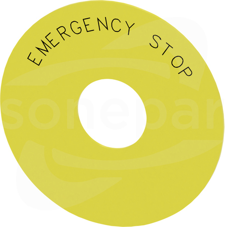 SIRIUS ACT żółty EMERGENCY STOP Etykieta podkładkowa 75mm
