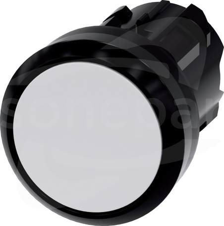 SIRIUS ACT 22mm z samop.biały Przycisk płaski tworzywo