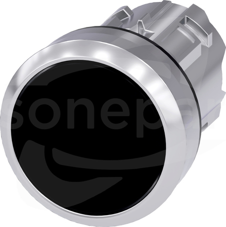 SIRIUS ACT 22mm z samop.czarny Przycisk płaski metal