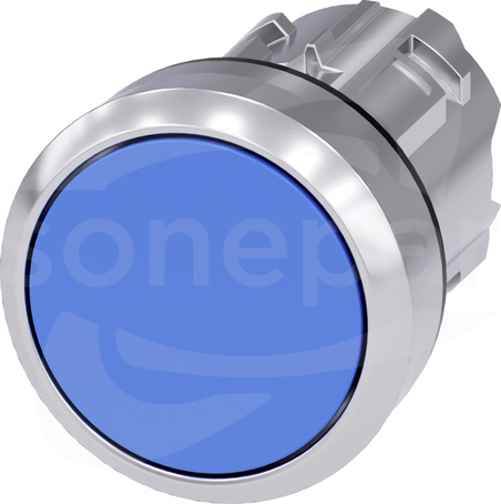 SIRIUS ACT 22mm z samop.niebieski Przycisk płaski metal