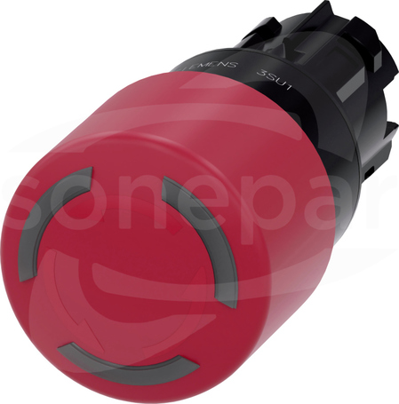 SIRIUS ACT 22mm czerwony Przycisk bezpieczeństwa podśw.tworzywo