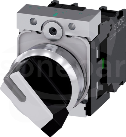 SIRIUS ACT 22mm O-I 1NO/1NC czar/bia Przełącznik z możl.podśw.metal