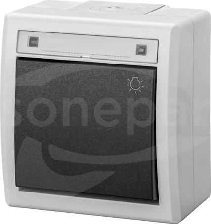 AQUANT 2K IP55 szary 5004‑10 Łącznik natynkowy zwierny światło