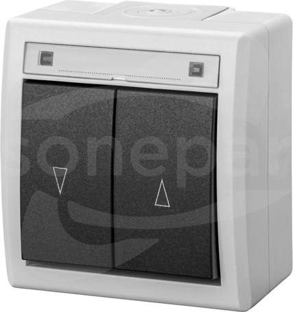 AQUANT 2K IP55 SZARY Łącznik zwierny żaluzjowy natynkowy