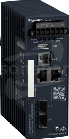 Modicon RED Switch 2TX/2SFP - Coated Switch