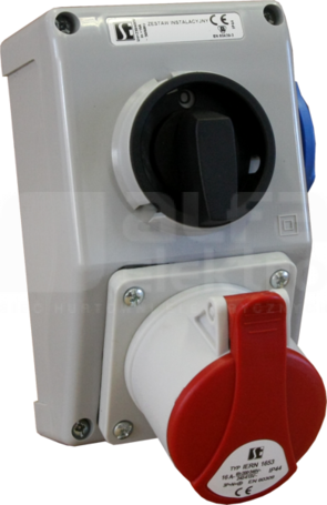 ZI23/R221 16A/5 GS L-0-P IP44 Zestaw instalacyjny 16A