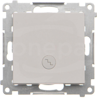 Simon55 10AX jasnoszary mat LED Łącznik schodowy podświetlany