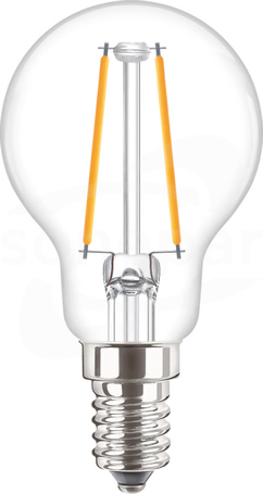 LEDLuster ND 2-25W P45 E14 827 CL G 250lm Źródło LED COREPRO (E) kulka filament