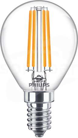 LEDLuster 6,5W/827 P45 806lm E14 ND Źródło LED filament kulka (F) CorePro
