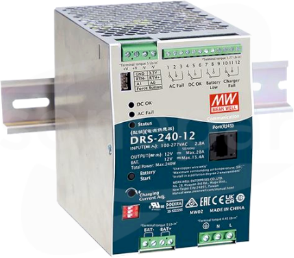 DRS-240-12 240W 12VDC 20A 90-305VAC Zasilacz buforowy