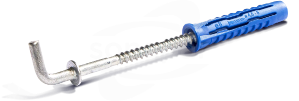 R-S3-4ALL-08K/8 (8szt) Kołek uniwersalny z hakiem kątowym