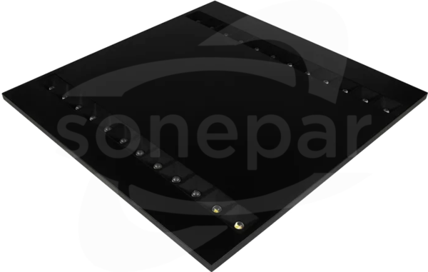 PL LOUVER 600 V 27.5W 840 U16 BK DALI 4000lm Panel LED 600x600
