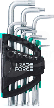 TORX T8-T45 (9szt) Zestaw kluczy długich TRADEFORCE