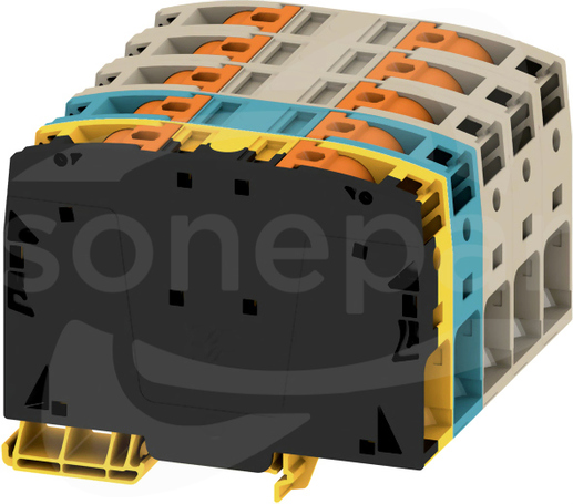 A2C 50/70 3FT-N-FE Blok zacisku przelotowego